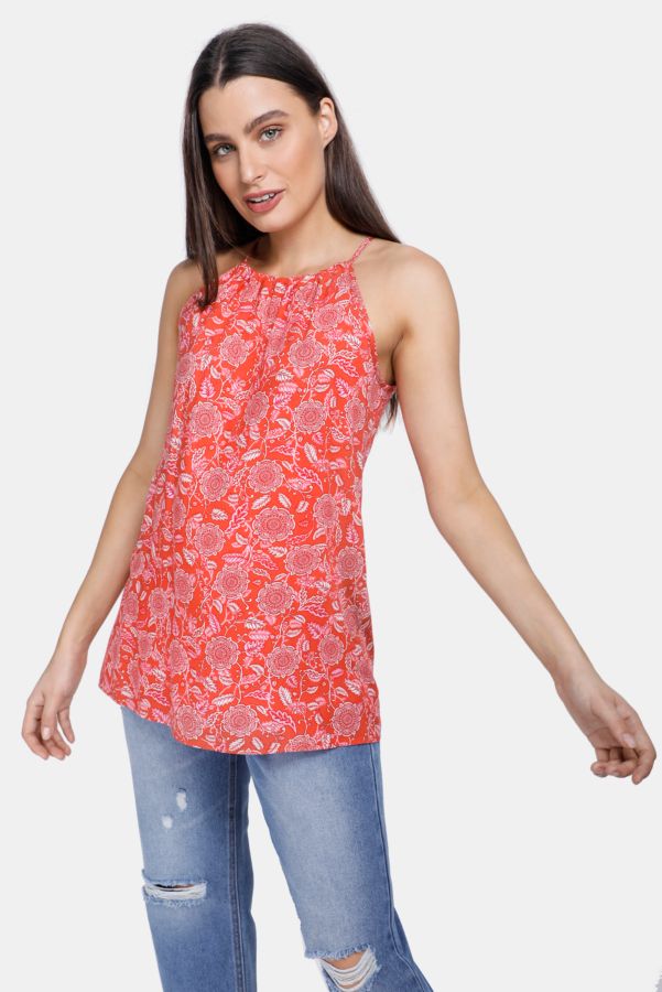 Pattern Halter  Neck  Top  Fashion Tops  Shop by Category 