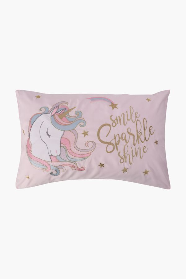 blue unicorn pillow