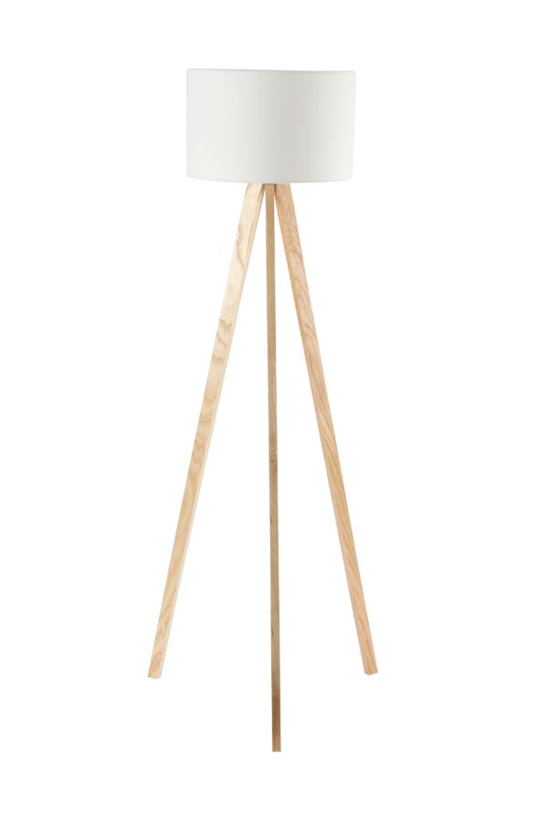 Wooden Standing Tripod Lamp Set - Lamp 